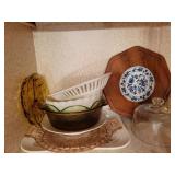 Kitchen items, wood with glass top cheese tray, Kitchen items, wood with glass top cheese tray,