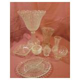 Assorted crystal and glassware items