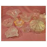 Assorted glass containers