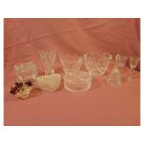 Glass and crystal boxes, bowls, bell, and more Glass and crystal boxes, bowls, bell, and more