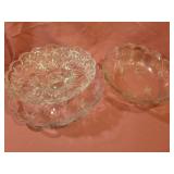 Grape themed crystal (or heavy glass) serving ware Grape themed crystal (or heavy glass) serving ware
