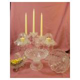 Candleholders, baskets, cornucopia