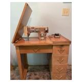 Vintage Modern Brand Sewing Machine/ Cabinet