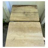 Small Wooden Folding Tables (2) pcs