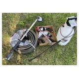 100ft Garden Hose and Sprayer Attachments