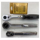 Craftsman Ratchets Lot (2) 3/8', (1) 1/4' & kit