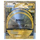 DEWALT 12in Saw Blades Set One 32T Blade, One 80T