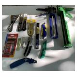 Knife, Scraper, Caulking Gun Lot