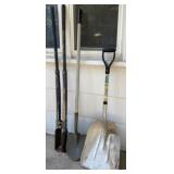 Scoop, Spade Shovel, Post Hole Digger Lot