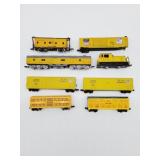 8 Union Pacific assorted rail car models 8 Union Pacific assorted rail car models