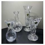 Beautiful Waterford Crystal Vases Lot of 4 Beautiful Waterford Crystal Vases Lot of 4