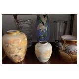 Ceramic & Crystal Vases Lot of 6 Ceramic & Crystal Vases Lot of 6