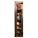 Ceramic & Glass Collectibles Lot, Shelf Included Ceramic & Glass Collectibles Lot, Shelf Included