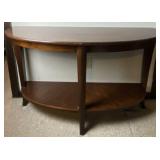 Solid Wood Half Round Table 50'W x 18'D x 30'H Solid Wood Half Round Table 50'W x 18'D x 30'H
