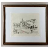 Artist Patrick, Mexican Town Pencil Sketch Print Artist Patrick, Mexican Town Pencil Sketch Print