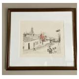 Artist Patrick, Mexican Town Pencil Sketch Print Artist Patrick, Mexican Town Pencil Sketch Print