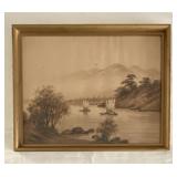 Vintage Japanese Silk Screen Painting 11x14 Vintage Japanese Silk Screen Painting 11x14