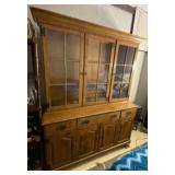 Vintage Ethan Allen Solid Maple China Cabinet Vintage Ethan Allen Solid Maple China Cabinet
