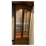 Solid Wood Lighted Curio Cabinet 78'H Solid Wood Lighted Curio Cabinet 78'H