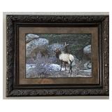 Large Elk Fine Art Print 16x24 in 29x36 Frame Large Elk Fine Art Print 16x24 in 29x36 Frame
