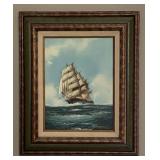 J. James Signed Clipper Ship Oil on Canvas J. James Signed Clipper Ship Oil on Canvas