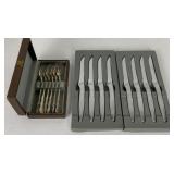 Silverplate Cocktail Fork Set & Henckels Steak Silverplate Cocktail Fork Set & Henckels Steak