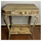 Antiqued Side Table 24'W x 16'D x 29.5'H Antiqued Side Table 24'W x 16'D x 29.5'H