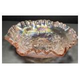 Imperial 8' Pink Carnival Glass Bowl - Windmill Imperial 8' Pink Carnival Glass Bowl - Windmill