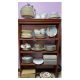 Vintage Misc China Pottery Lot with Shelf Vintage Misc China Pottery Lot with Shelf