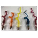 Hand Blown Glass Garden Finials 5pcs Hand Blown Glass Garden Finials 5pcs