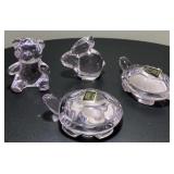 Oneida Purple Lead Crystal Paperweight Lot Oneida Purple Lead Crystal Paperweight Lot