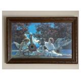 Maxfield Parrish Lute Players Print, 1920's, 14x23 Maxfield Parrish Lute Players Print, 1920's, 14x23