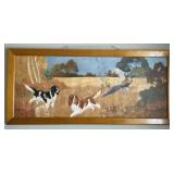 Pheasant Hunting Large Aquatint Painting Pheasant Hunting Large Aquatint Painting
