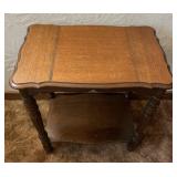 Antique Solid Wood End Table 22inWx14inDx26inH Antique Solid Wood End Table 22inWx14inDx26inH