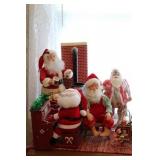 LIGHTED SANTA BY CHIMNEY, MOTORCYCLE SANTA, LIGHTED SANTA BY CHIMNEY, MOTORCYCLE SANTA,