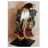 STANDING SANTA IN BURGANDY & GOLD STANDING SANTA IN BURGANDY & GOLD