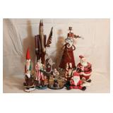 TALL WOOD SANTA, TALL METAL SANTA TALL WOOD SANTA, TALL METAL SANTA