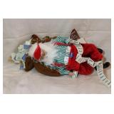 SLEEPING SANTA, TRICYCLE SANTA AND VINTAGE SLEEPING SANTA, TRICYCLE SANTA AND VINTAGE