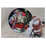 COCA-COLA PLATE, SANTA WITH OWL, DRIFTWOOD SANTA COCA-COLA PLATE, SANTA WITH OWL, DRIFTWOOD SANTA
