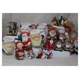 SANTA MUGS, SANTA WITH PENGUIN SANTA MUGS, SANTA WITH PENGUIN
