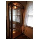 LIGHTED CABINET WITH GLASS SHELVES