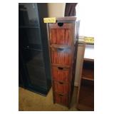 WOOD CABINET WITH DRAWERS