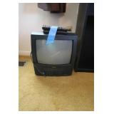 SMALL TV WITH VHS PLAYER