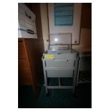 SMALL PLASTIC FILE CART - GREY