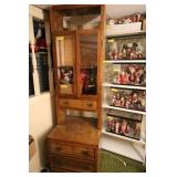 WOOD CABINET w/ 2 DOORS & 3 DRAWERS