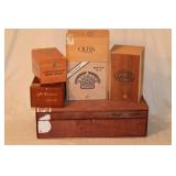 CIGAR BOXES - WOOD (7 BOXES)