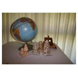 WORLD GLOBE w/ BROKEN BASE &