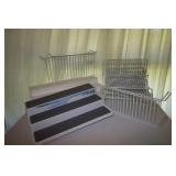 WIRE TIERD SHELVING & PLASTIC SHELVING