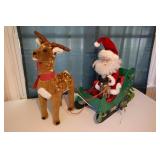 LIGHTED SANTA & SLEIGH