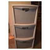 PLASTIC 4 DRAWER STORAGE CONTAINER